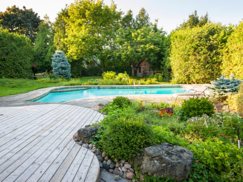 Piscina in giardino